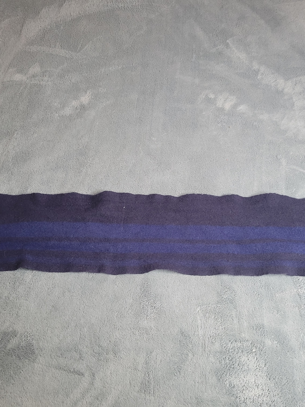 Coach Wool Scarf Navy and Royal Blue